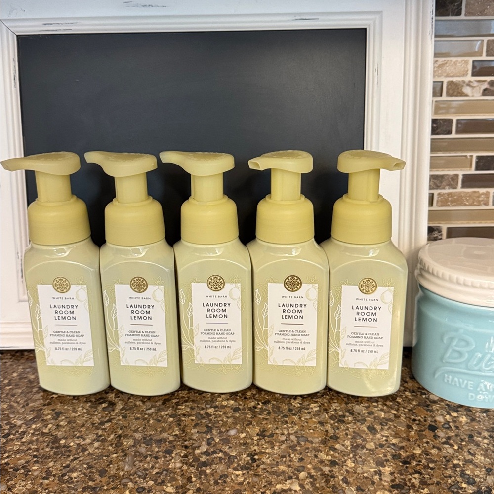 White Barn Laundry Room Lemon Gentle Foaming Hand Soap 5 pc
